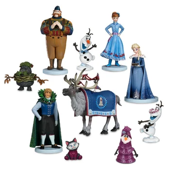 10Pcs/set Frozen2 Sniega Karaliene Elza Anna PVC Darbības Rādītāji Olaf Kristoff Svens Anime Lelles, Figūriņas Bērniem Rotaļlietas Bērniem Dāvanas