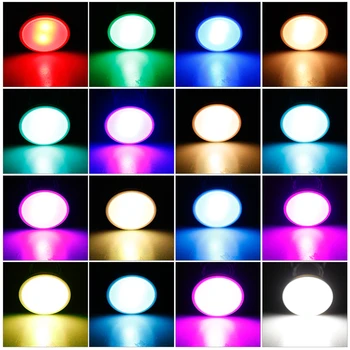 10W Ampoule LED GU10 RGBW LED Prožektoru Spuldzes 85-265V Multi Krāsu RGB GU5.3 Diodes Lampiņa Ar 24 Taustiņu Tālvadības Pulti