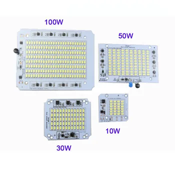10X Augstas kvalitātes LED modulis AC220V bezvadītāja LED PCB kuģa DIY apgaismojums 10W30W50W100W 220V LED gaismas tāfeles bezmaksas piegāde