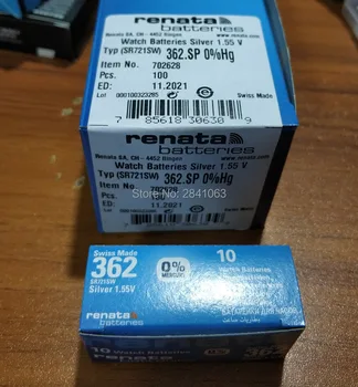 10Xrenata Sudraba Oksīda Skatīties Akumulatora 362 SR721SW RENATA AG11/SR721/362 Sudraba Oksīda 1.55 V