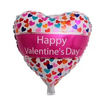 10pcs 18inch Laimīgs Valentīna Sirds Formas Alumīnija Folija Baloni Dekorēšana Jubileju Valentīna diena Kāzu Dekori