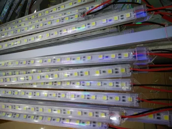 10pcs*30cm/50cm Rūpnīcas Vairumtirdzniecības led alumīnija ekstrūzijas LED Smagi Cieta LED Strip Josla Gaismas alumīnija plaukts ar vāku un turētāju