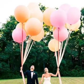 10pcs 36inch 90cm Jumbo Lielas Apaļas Lateksa Baloni Pārredzamu Skaidrs, Milzu Kāzu Ballons Galda Centrālais Līgavas Duša Puse