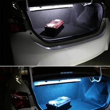 10pcs Balta, Ledus Zila Canbus LED Lampas, Auto Spuldzes Interjera Iepakojuma Komplektu Kartes Dome Durvju Gaismas, Subaru Outback-2017
