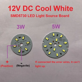 10pcs DC 12V Mikroshēmas SMD5730 Balts PCB LED Spuldzes Alumīnija Avots Klāja Apgaismojuma Nomaiņa Pasaulē/Lampas piederumi, 3W/5W/45w