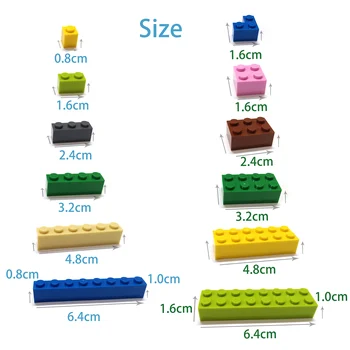 10pcs DIY Celtniecības Bloki Plānas Skaitļi Ķieģeļi 8x8 Punkti 12Color Izglītības Creative Izmērs ir Saderīgs Ar lego Rotaļlietas Bērniem
