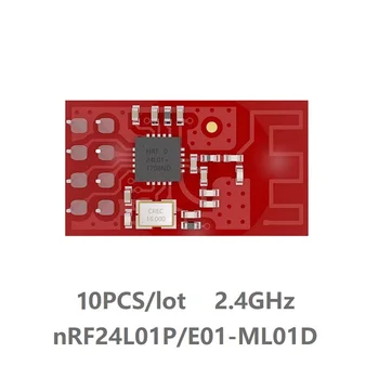 10pcs E01-ML01D nRF24L01P Radio Transīvers 2.4 GHz SPI nRF24L01 SMD Modulis Bezvadu Uztvērējs