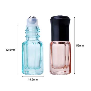 10pcs/daudz 3ml Tukšs Mini Stikla Roll Par Pudeli Ēteriskās Eļļas Uzpildāmas Smaržu Pudeles Dezodorants Konteineru Atsevišķu Pildīšanas