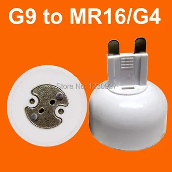 10pcs/daudz Bezmaksas piegāde G9, lai MR16 G4 G5.3 lampas bāze ligzdai turētājam konvertēt skrūvi lampas turētājs pārveidotāja adapteris savienotājs