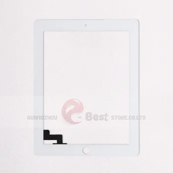 10pcs/partija, Touch Screen Stiklu Nomaiņa Digitizer iPad 2 Digitizer Touch Screen ar līmi A1395 A1396 A1397