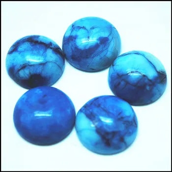 10pcs zils akmens zilā jaspe akmens cabochons nav caurumu pelēks jaspr semi precious akmens, Akmens KABĪNES 16MM