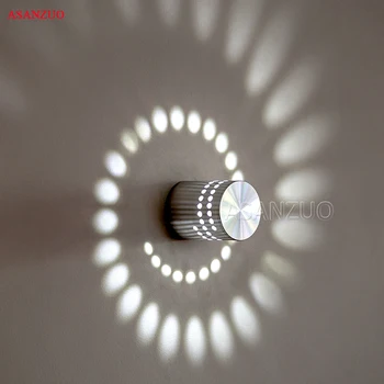 110V, 220V Alumīnija Spirāli LED sienas lampa Guļamistabas Gultas Lampa, Dzīvojamā Istaba, Bārs KTV Koridorā, Eju Sconce griestu lampas