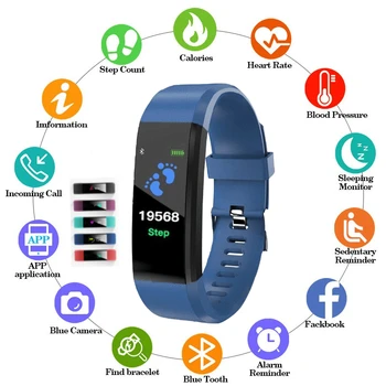 115Plus Veselības Sirdsdarbības Ātrums, asinsspiediens Smart Joslā Aproce Fitnesa Tracker Smartband Aproce Smart Smart Skatīties