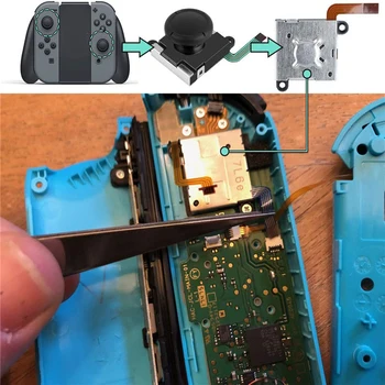 12 1 Rezerves 3D Analogo Kursorsviru Īkšķi Stick Nintendo Slēdzis Pro Con vadības Sensora Modulis Nintendo Slēdzis Lite