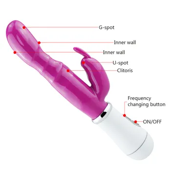 12 Ātrumiem G Spot vibrators Trušu klitora stimulators Erotiska Dildo vibratoru Double motors Maksts masāžu Pieaugušo seksa rotaļlietas sievietēm