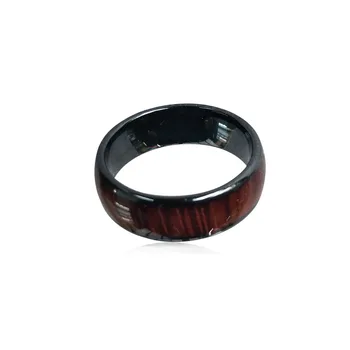 125KHZ vai 13.56 MHZ RFID Keramika Koka krāsu Smart Pirksta Gredzenu Valkāt Vīriešu vai Sieviešu
