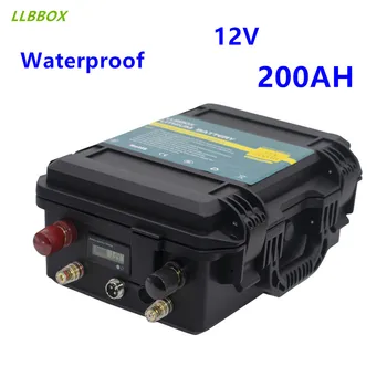 12V 200AH litija baterija ūdensizturīgs 12V litija baterija ar 20A lādētāju laivu motoru, inverter,RV,utt.