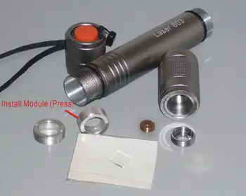 12mm lāzera modulis, kas uzņem / ūdensizturīgs uzņēmēja lāzera daļas fit M9 objektīva turētājs un 18650