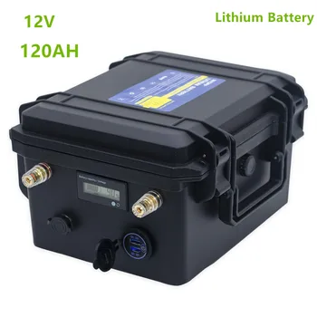12v 120ah litija baterija 12 V litija 120AH akumulatoru ar USB ātrās uzlādes Laivu dzenskrūves, fish finder，LED lampas