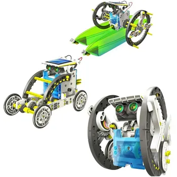 13-in-1 Augsto tehnoloģiju Izglītības Zinātnes Saules Powered Robots DIY Izlūkošanas Rotaļlietas Bērniem Modeļu Veidošanas Komplekti, Mācību Bērnu Dāvanu