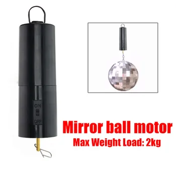 14X4X4cm Nesošā 2kg Black Mirror Ball Mehānisko Spin ar Bateriju Darbināmas Rotējošo Pagrieziena Motori Disco Kāzu Puse