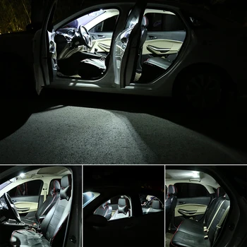 14pcs Balts Canbus Nav Kļūda, Auto LED Spuldzes 2009-Renault Megane III 3 MK3 Hečbeks Interjera Lasījumā Dome Bagāžnieka Gaismas Komplekts