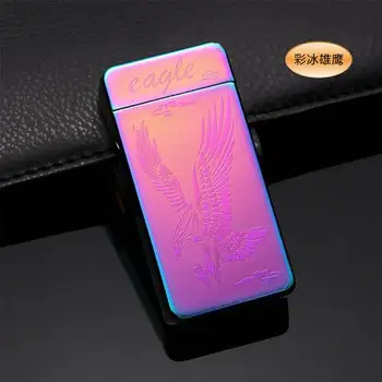 15 Stila Radošo Drošu Elektronisko Cigarešu LightersMetal Impulsa Viena Loka USB Uzlāde, Pretvēja Uzlādējams Cigāru Šķiltavas