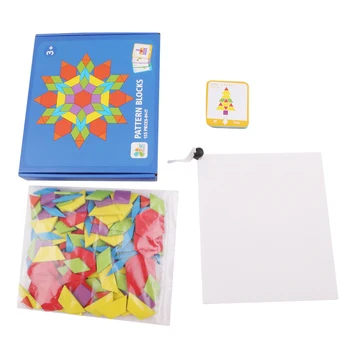 155pcs Koka Jigsaw Puzzle Board Uzstādīt Krāsains Bērnu Montessori Izglītības Rotaļlietas Bērniem Mācību Jaunattīstības Rotaļlietas Bērniem Dāvanu