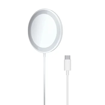 15W, Magnēts, Lādētāju, USB C Magnētisko Bezvadu Lādētājs iPhone 12 Mini Pro, Max Tālrunis Magnēts Ātrās Uzlādes Lādētājs Samsung