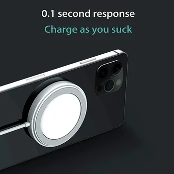 15W, Magnēts, Lādētāju, USB C Magnētisko Bezvadu Lādētājs iPhone 12 Mini Pro, Max Tālrunis Magnēts Ātrās Uzlādes Lādētājs Samsung