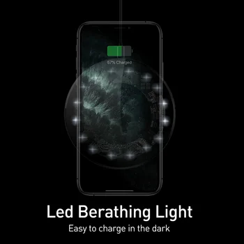 15W, Qi Redzama Bezvadu Lādētājs iPhone 11 X Xs Max Bezvadu Lādēšanas paliktņa Samsung S9 S10+ Piezīme 9 10 Ātri indukcijas Maksas