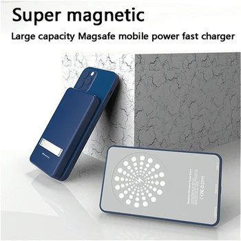 15W, iebūvēta 5000mah Baterijas Bezvadu Lādēšanas dārgumu Portatīvo Magnētisko Power Bank Lādētāju tālruņa Turētājs Magsafe iPhone 12