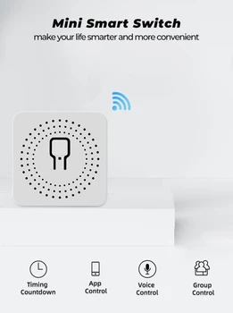16.A MINI Wifi Smart Switch Taimeris Bezvadu Slēdži gudrās Mājas Automatizācija ir Saderīga Ar Tuya Alexa, Google Home