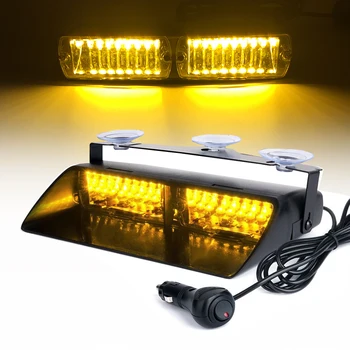 16 LED Amber Viper S2 Signālu Automašīnas Strobe Flash Gaismas Svītra, Avārijas Gaismas Brīdinājuma signāls 18 Mirgojošā režīmā Lampas DC12V