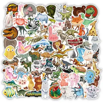 160 Gab Cute Kaķi, Uzlīmes, Dzīvnieku, Dinozauru Anime Uzlīmes Bērniem Klēpjdatoru Telefons Ģitāra Skeitborda Velosipēdu Decal Rotaļlietas