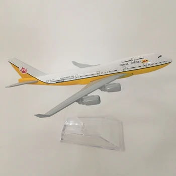 16CM Karaliskais Brunejas B747 Lidmašīna, Modeļa Lidmašīnas Modeļa Boeing 747 Lidmašīnas Gaisa kuģa Modeļa Rotaļlietu 1:400 Lējumiem Metāla Lidmašīnas rotaļlietas