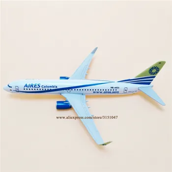 16cm Gaisa Kolumbija AIRES Boeing 737 B737 Airlines Lidmašīna, Modeļa Lidmašīnu Modeļa Sakausējuma Metāla Gaisa kuģa Lējumiem Rotaļlietas Bērniem Dāvanu