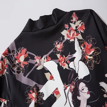 17 Stils Drukas Harajuku Japāņu Modes Kimono Sievietes Vīrieši 2020. Gadam Jaciņa Blūze Haori Obi Āzijas Apģērbu Samurai Kimono