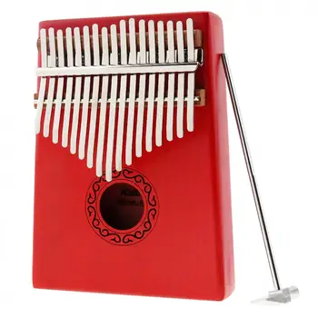 17 Taustiņu Red Kalimba Vienu Valdes Sarkankoks Īkšķi Klavieres Mbira Mini Mūzikas Tastatūras Instruments, ar Pilnu Piederumi