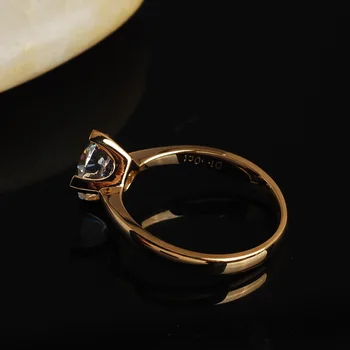 18K 750Au Zelta Moissanite Diamond Ring D krāsa izmantoti vvs Ar valsts sertifikātu MO-0H107