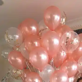 18pcs/set Rožu Zelta Konfeti Lateksa Balonu Komplekts Champaign Pudeli Kausa Folijas gaisa Balons, Kāzu Dekorācijas, Dzimšanas dienas svinības Piegādēm