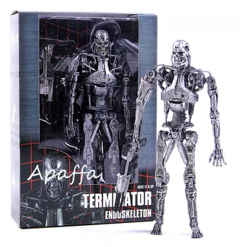 19cm Terminator Attēls NECA T-800 Endoskeleton 7 Locītavas Kustamo PVC Rīcības Attēls Kolekcionējamus Modelis Rotaļlietas