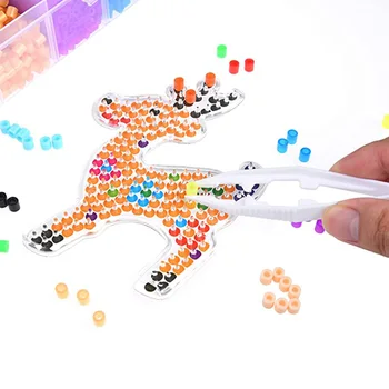19pcs 5mm Hama Pērlītēm Bērniem Amatniecības Drošinātāju Krelles 3D Puzzle Pegboards Modeļus DIY Veidni, mācību rotaļlietas bērniem