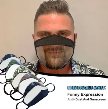 1GB Cilvēks Saskaras ar Vāciņu Maska Ar Acu Vairogs Maska Ar Skaidru Logu, Caurspīdīgu Atkārtoti lietojamā Maska, Āra Darba mascarilla