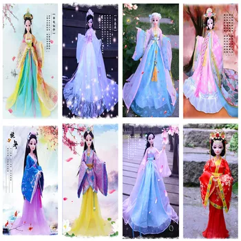 1GB Ķīnas Klasiskā Stila Lelles Kostīms Ķīnas Seno Mitoloģisko Meitene Apģērbs Rotaļlietas Leļļu Aksesuāri