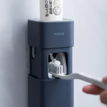 1PC Automātiskā Slinks Zobu pastu Saspiežot Dispenser var piestiprināt pie Sienas, Perforators-Bezmaksas Zobu pastu Squeezer Mājsaimniecības Vannas istaba