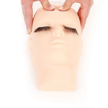 1PC Pro Mācību Manekena Plakanu Galvu Modeli Praksē, Make Up, Skropstu Skropstas Paplašinājumi Rīks