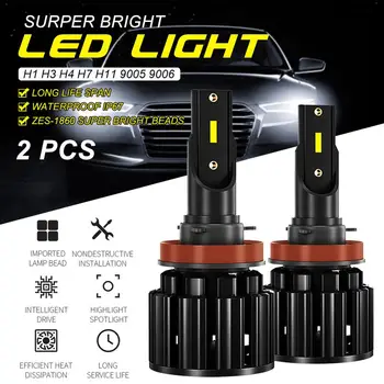 1Pair 50W 8000LM LED Auto Lukturu Spuldzes H1/H3/H4/H7/H11 6500K Auto Lampas 12V 24V Super IP67 Waterproof