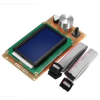 1Pc 3D printeri RAMPS1.4 lcd 12864 kontroles Lcd Modulis regulējams Liels ekrāns 12864 LCD 3 (collas) Mātesplatē integrētais SD kartes