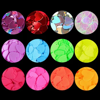 1Set Fluorescences Tauriņš / Sirds formas Nagu Spīguļi, Vizuļi 3D Plānas Maple leaf Pārslas polijas Dekori Nagu Mākslas Piederumi